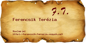 Ferencsik Terézia névjegykártya